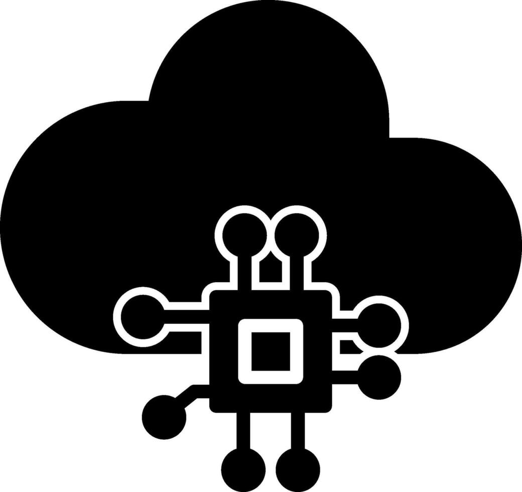 icono de vector de computación en la nube