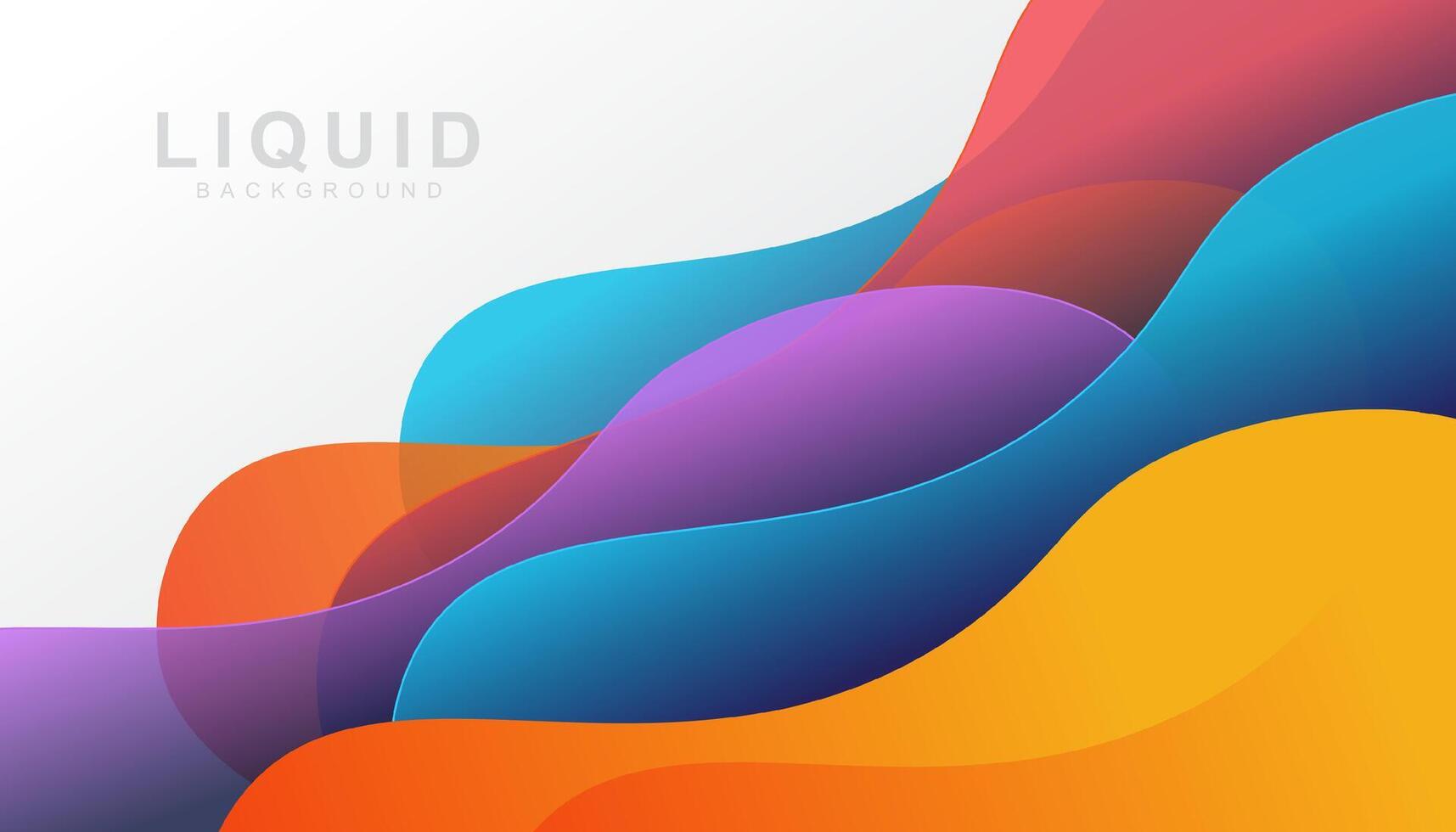Liquid color background design with trendy shapes composition futuristic design background vector