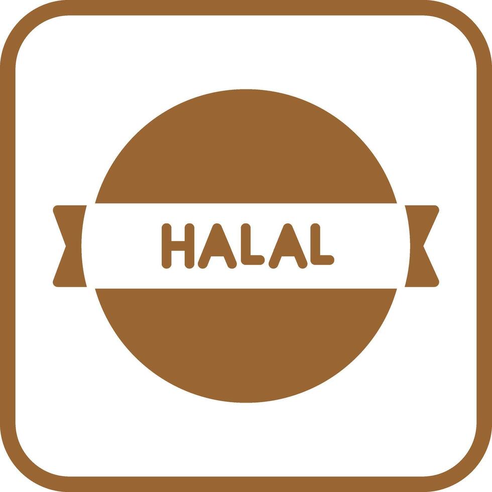 Halal Sticker Vector Icon