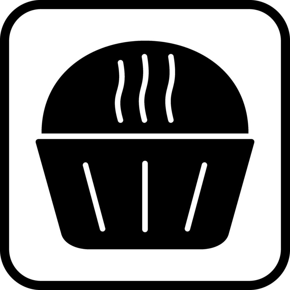 icono de vector de muffin de crema