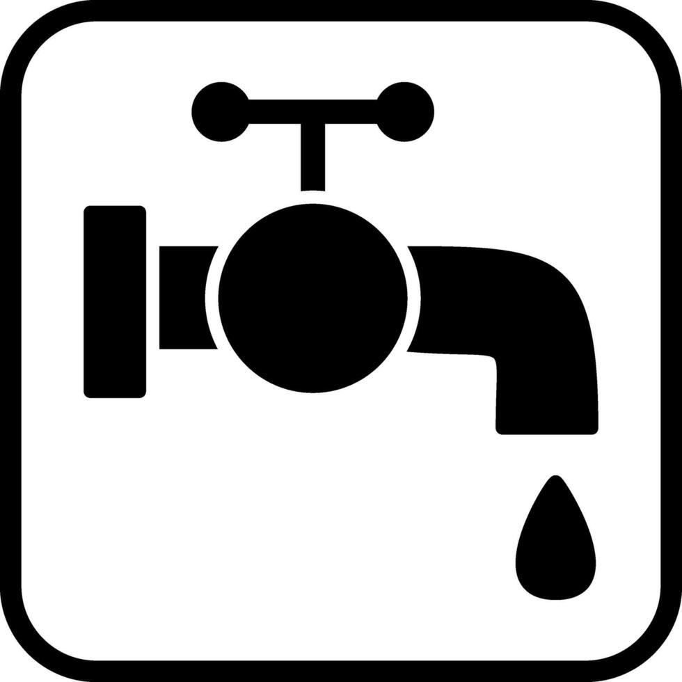 icono de vector de grifo de agua