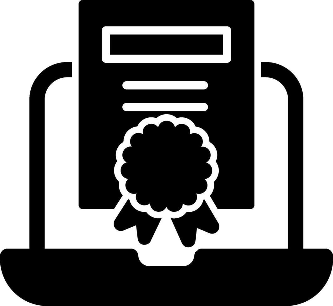 Online Certificate Vector Icon