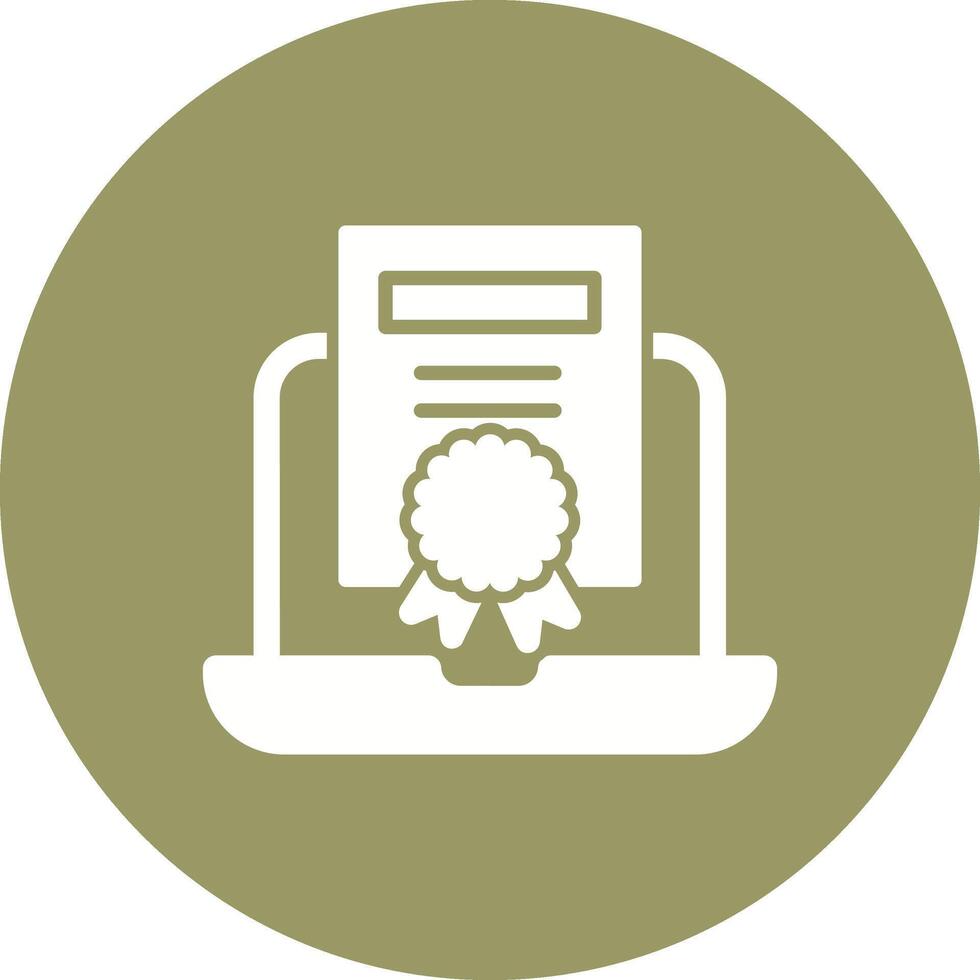 Online Certificate Vector Icon
