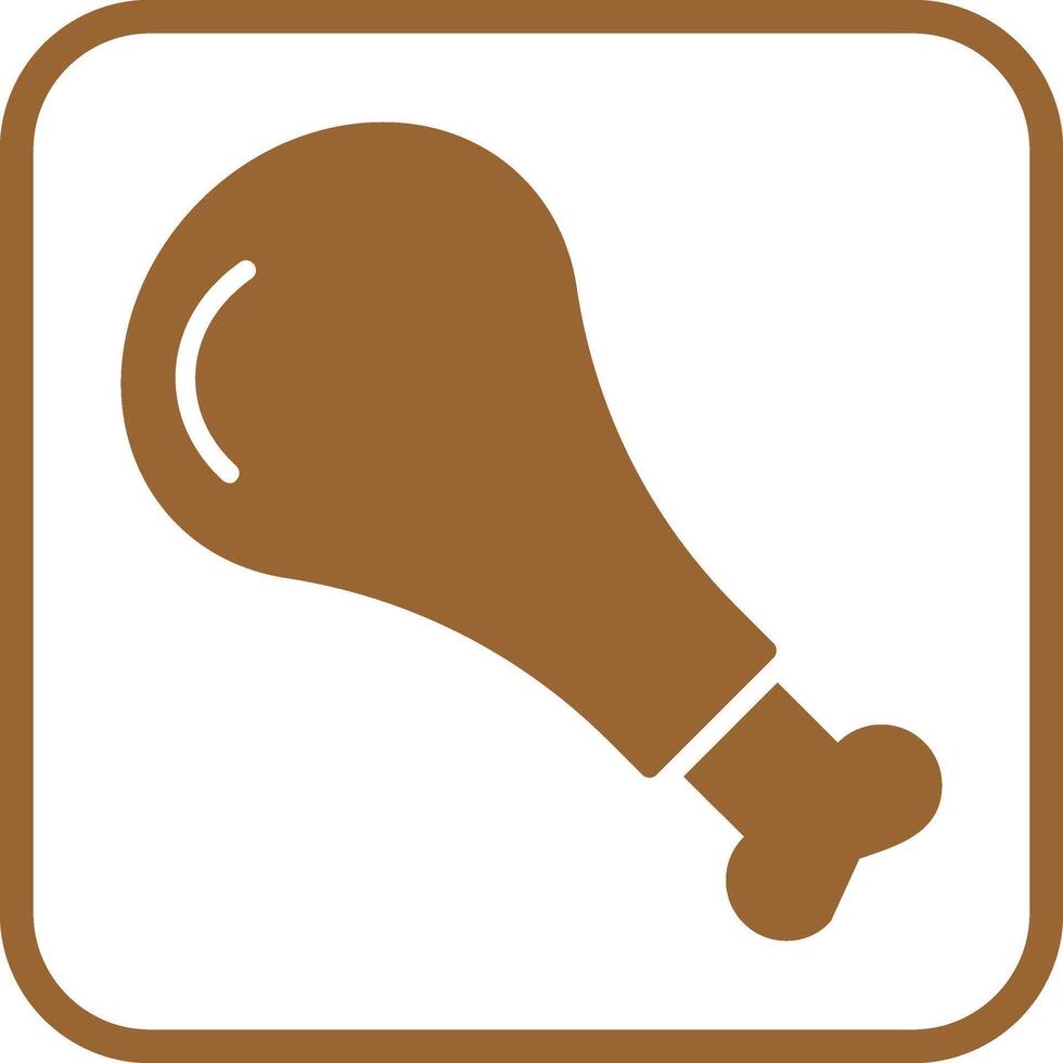 Chicken Leg Vector Icon