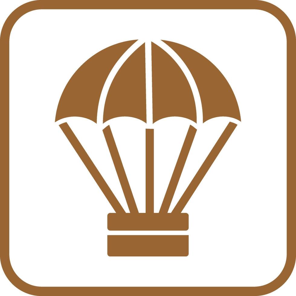 icono de vector de paracaídas
