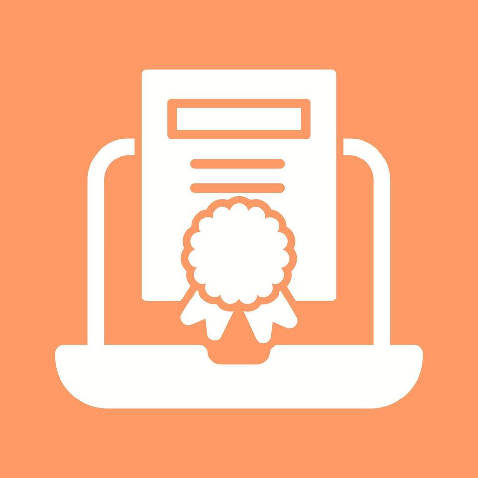 Online Certificate Vector Icon