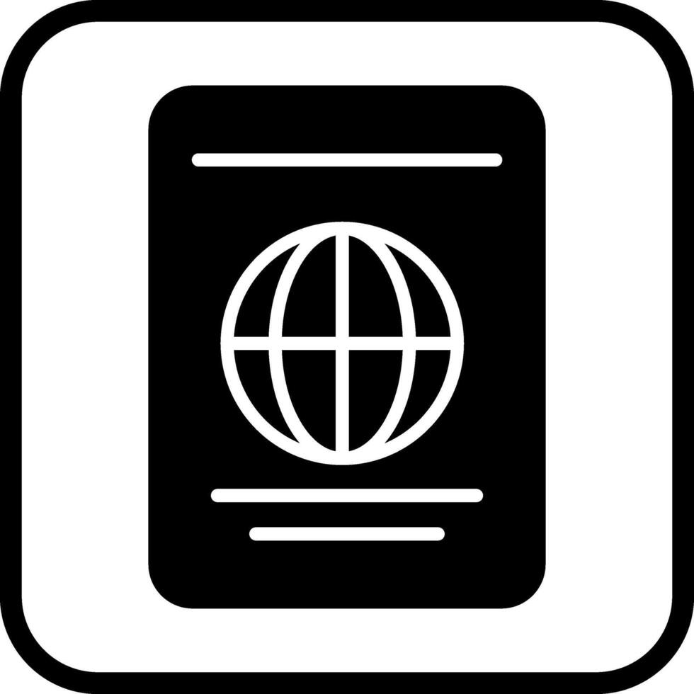 icono de vector de pasaporte