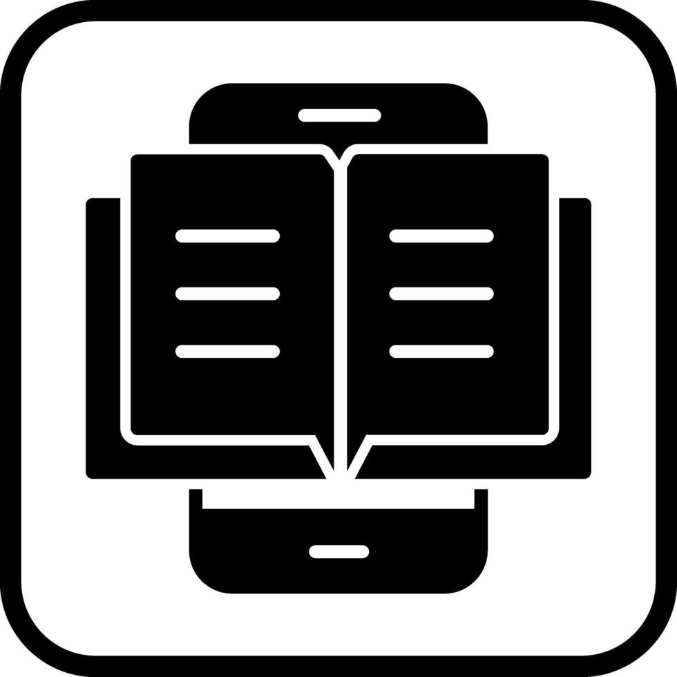 icono de vector de libro electrónico
