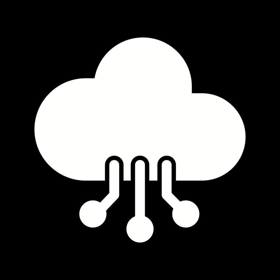 icono de vector de computación en la nube