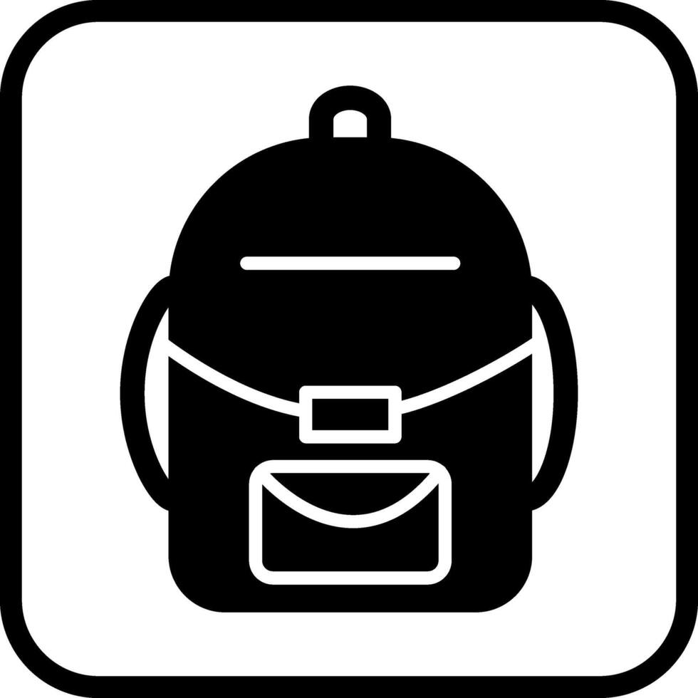 icono de vector de mochila