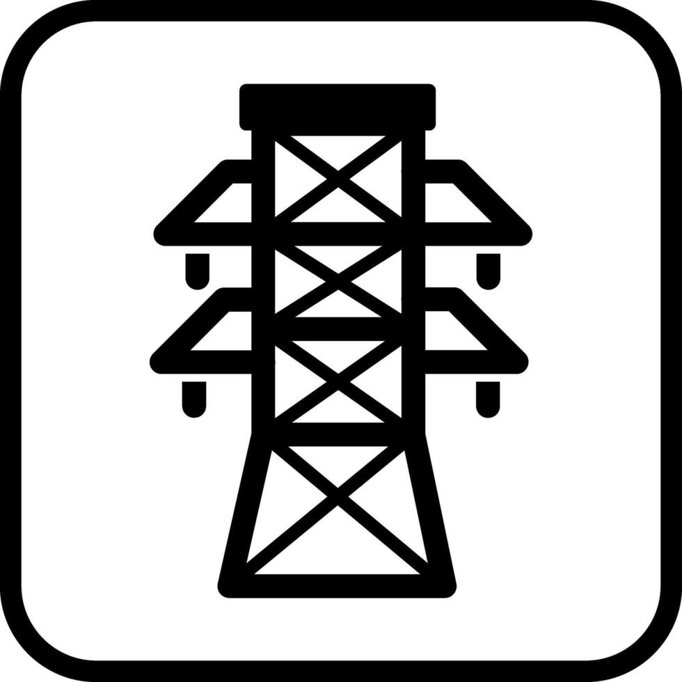 icono de vector de torre de electricidad
