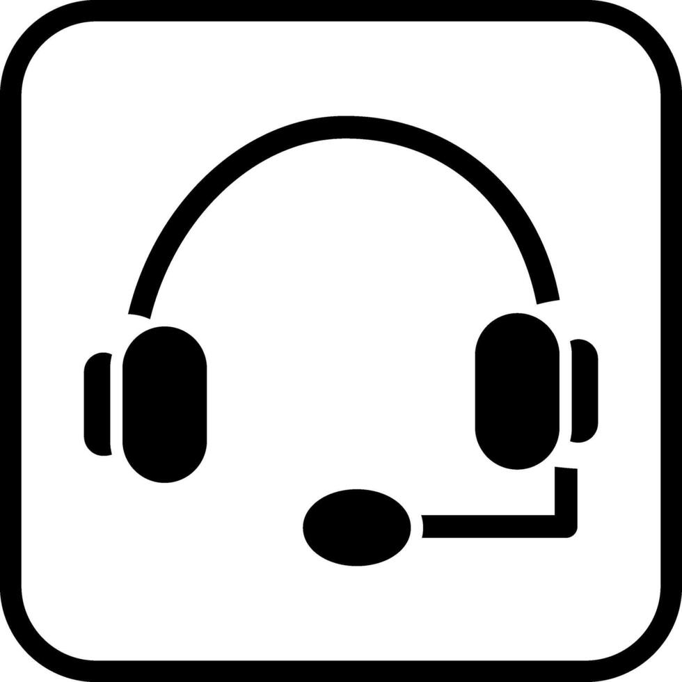 icono de vector de auriculares