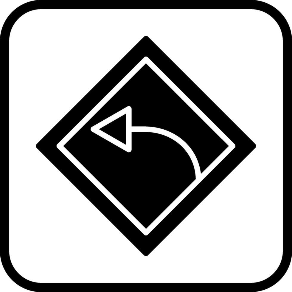 Left Turn Vector Icon