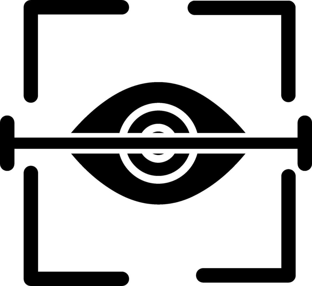 icono de vector de exploración ocular