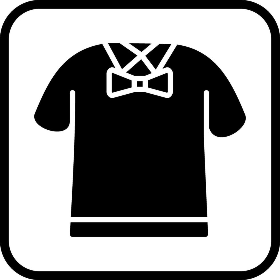 camisa con icono de vector de arco
