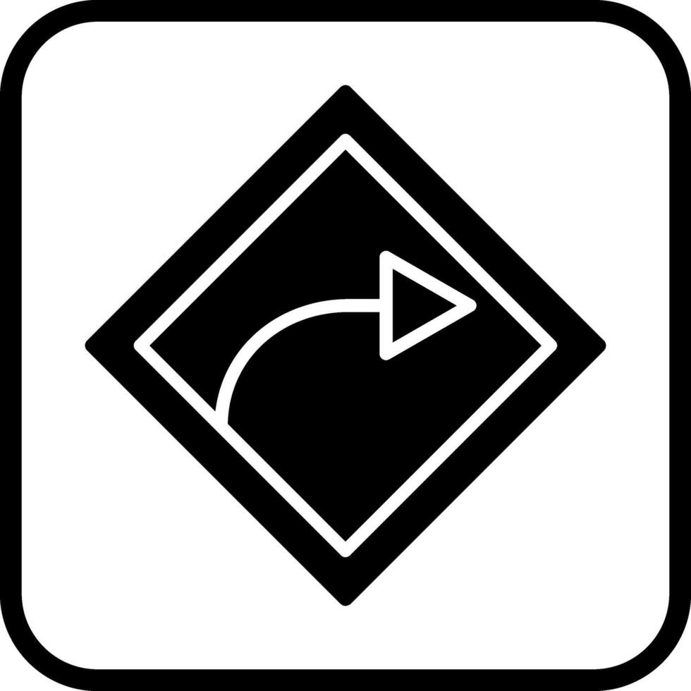 Right Turn Vector Icon