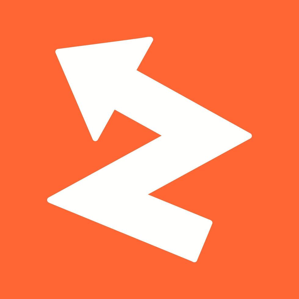 ZigZag Arrow Vector Icon