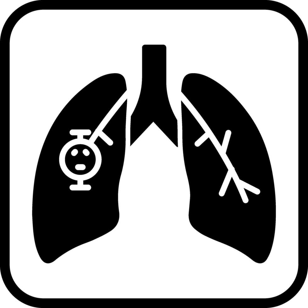 Lung Cancer Vector Icon