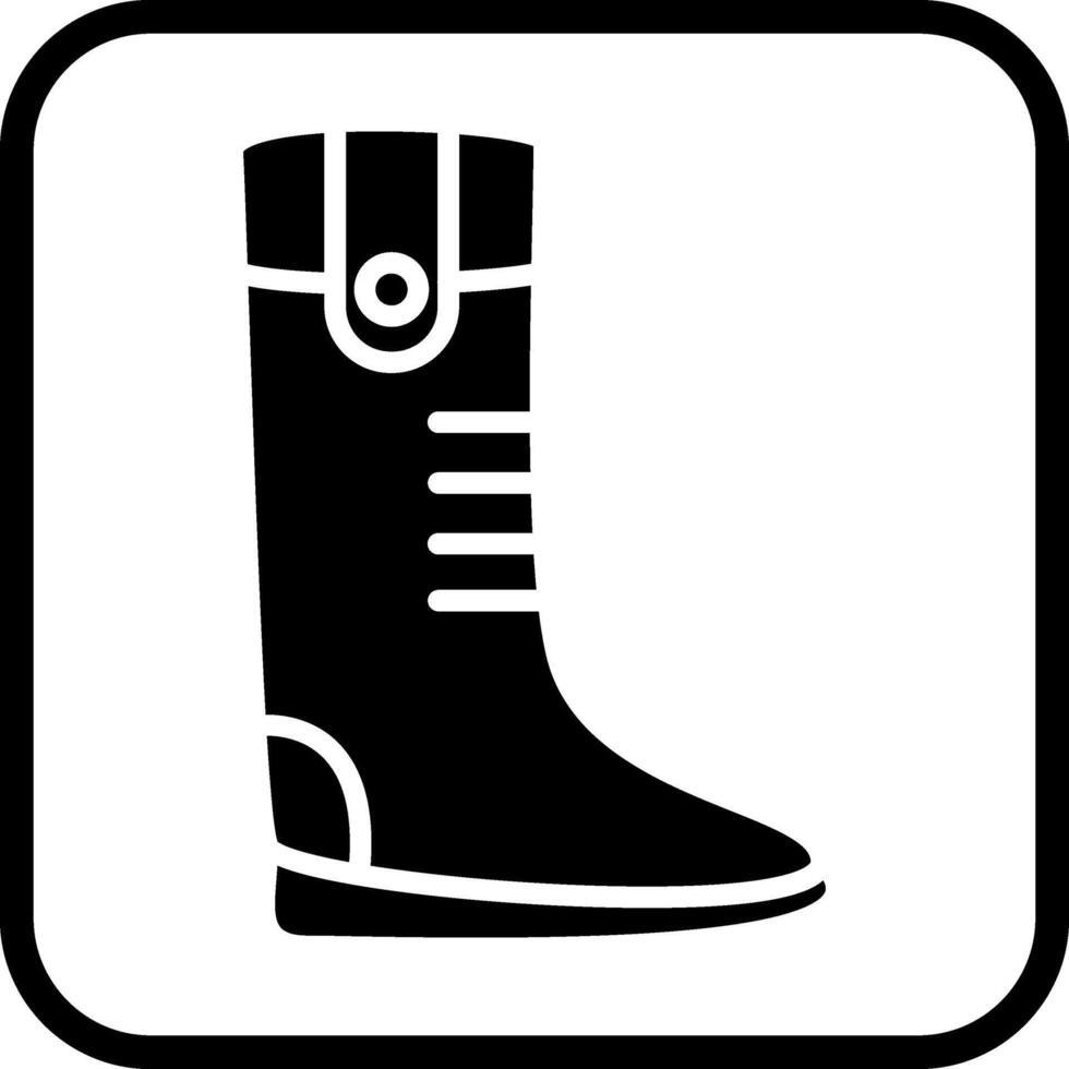 icono de vector de botas largas