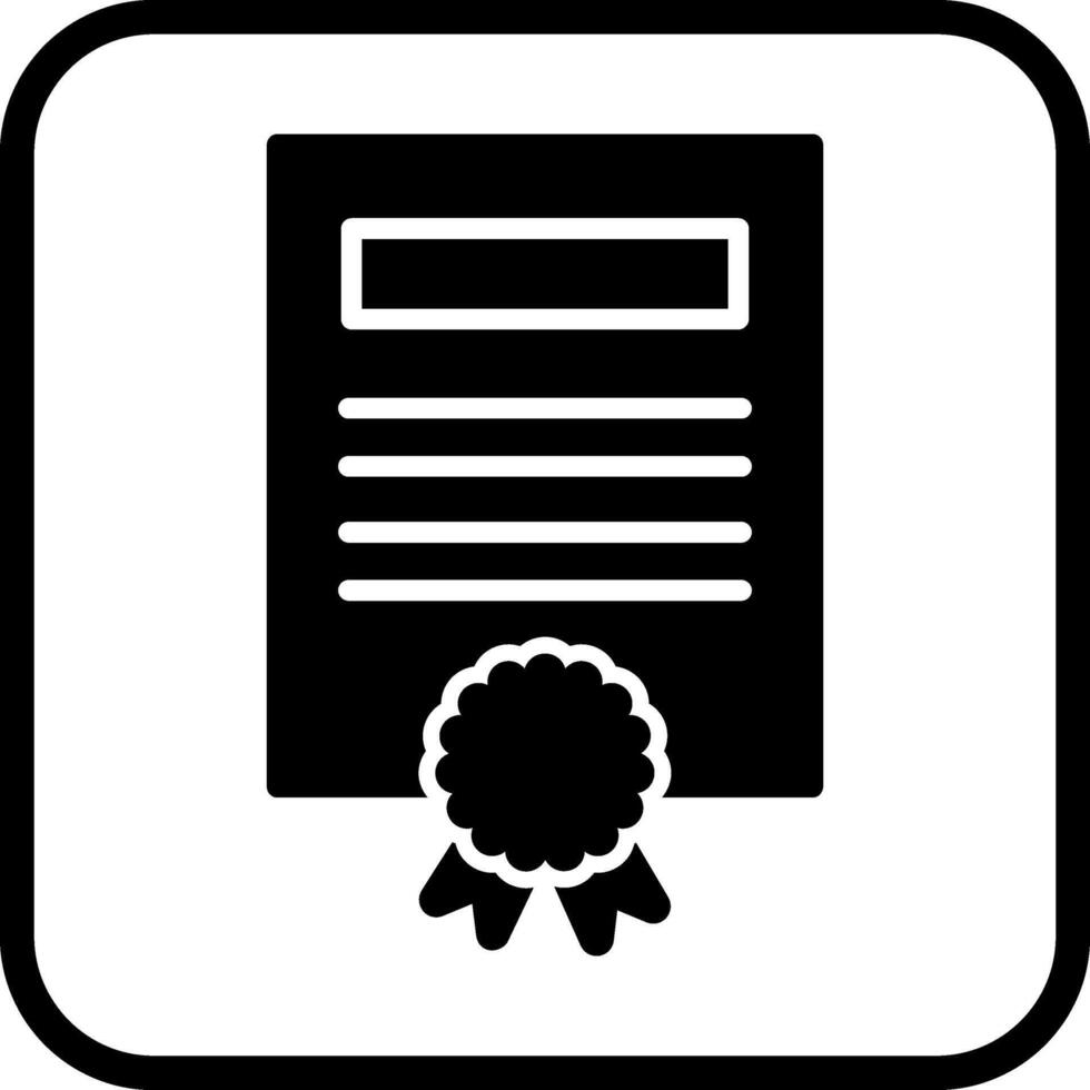 icono de vector de certificado