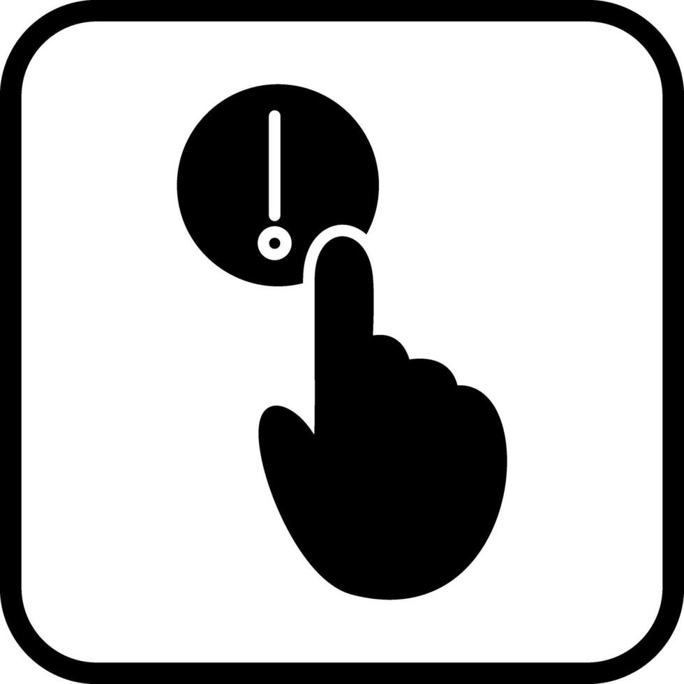 Danger of Hand Press Vector Icon