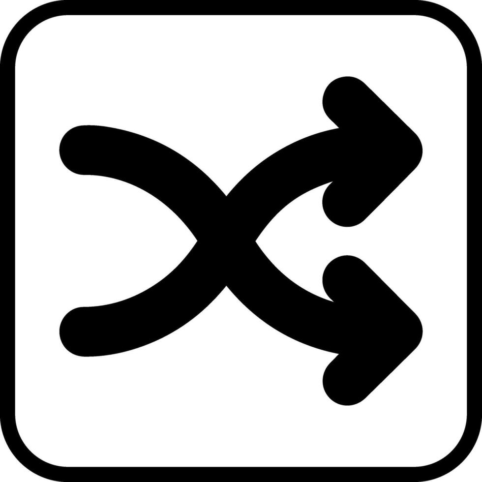 flecha cruce vector icono