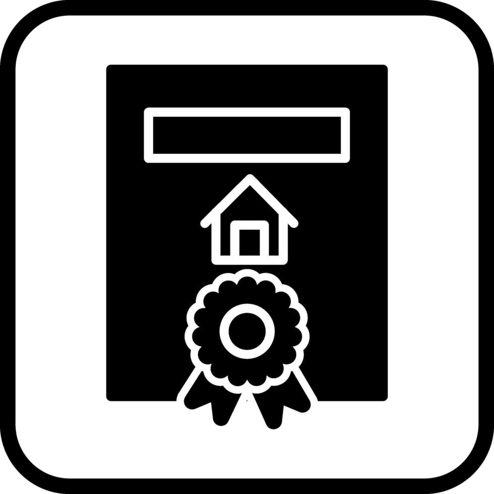 icono de vector de certificado