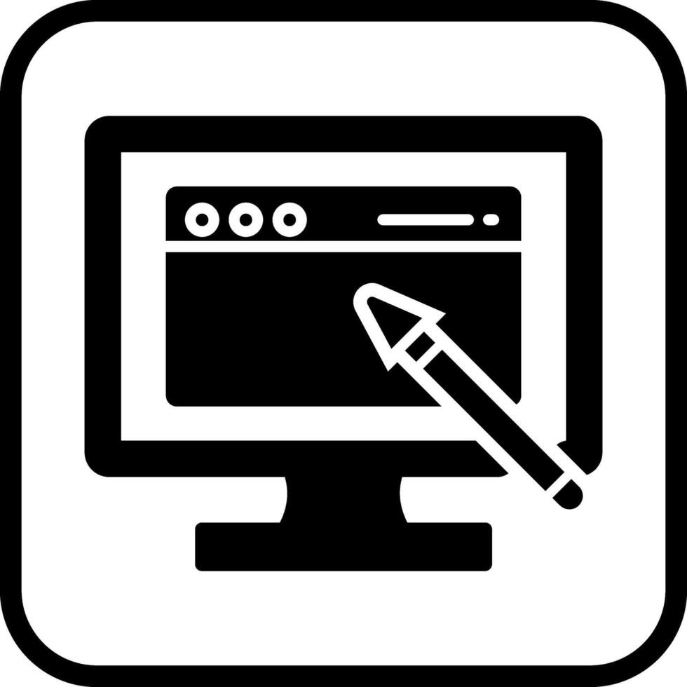 editar icono de vector de página web