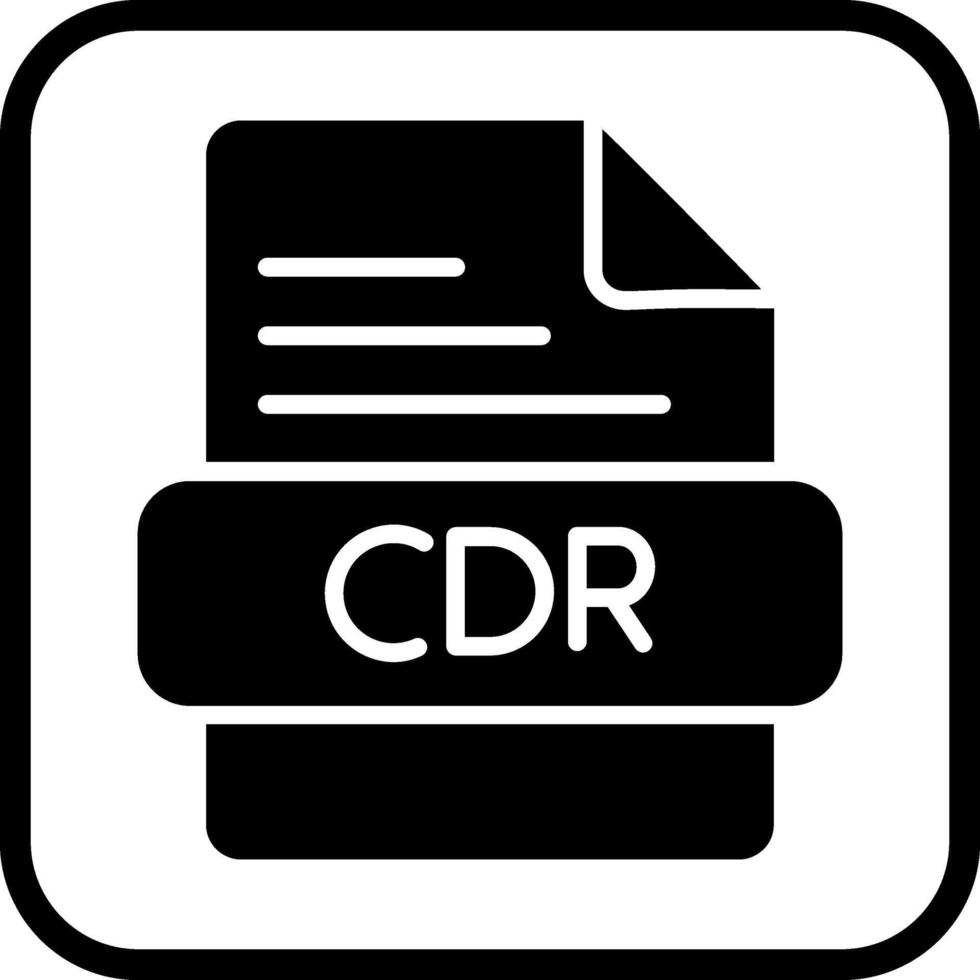 icono de vector de cdr