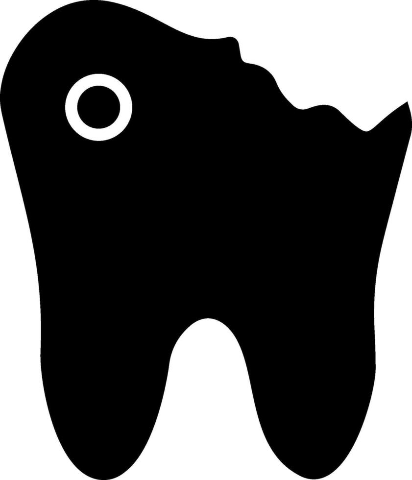 icono de vector de caries