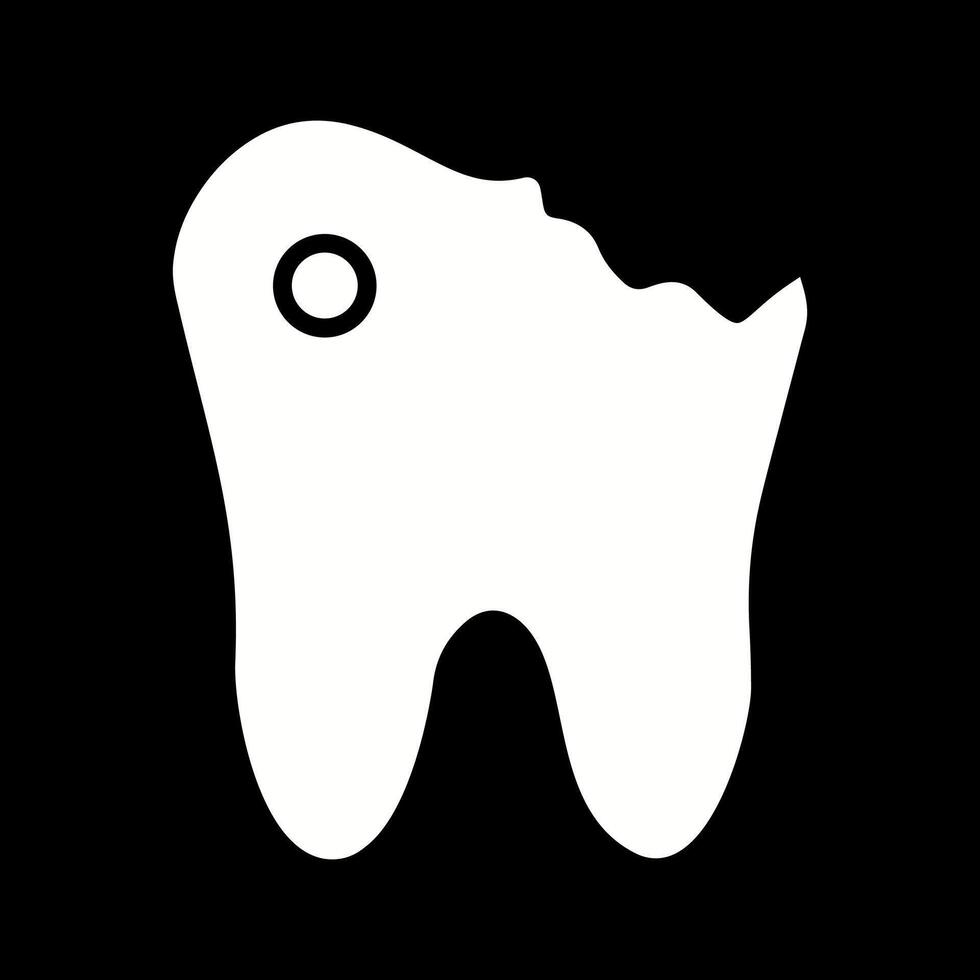 icono de vector de caries