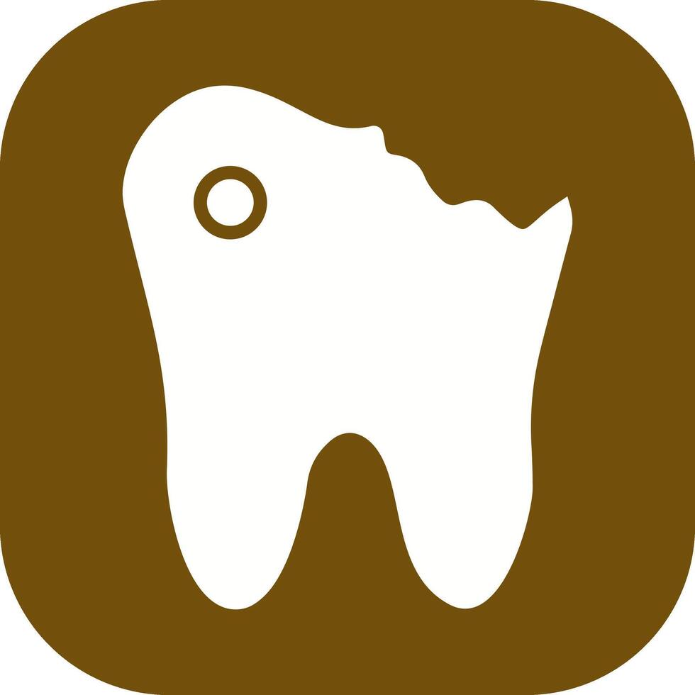 icono de vector de caries