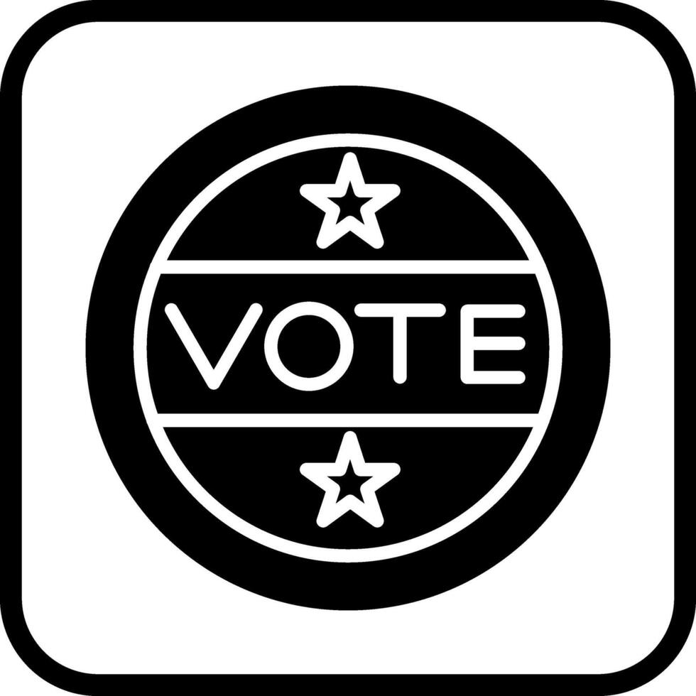 Vote Sticker Vector Icon