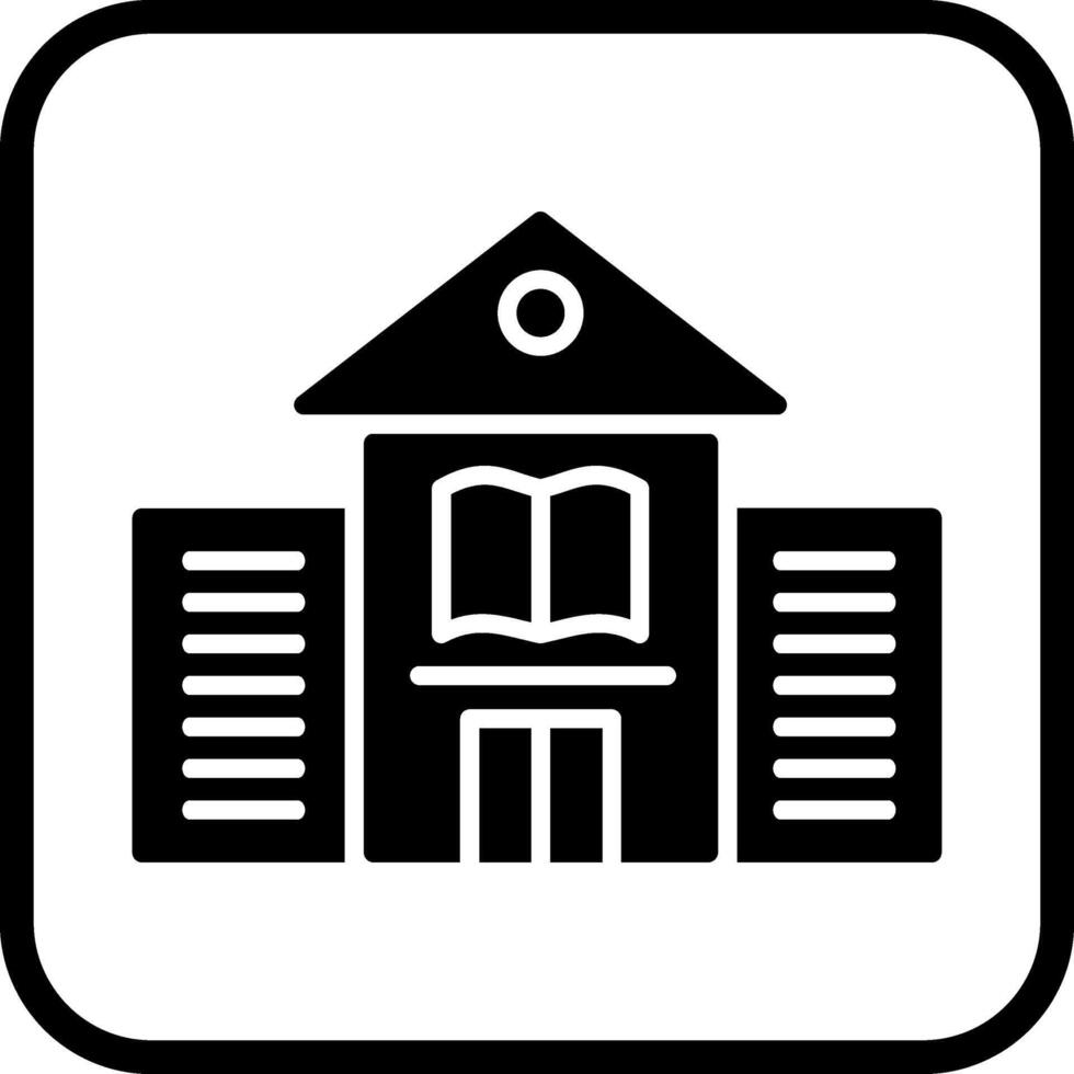 icono de vector de edificio de biblioteca