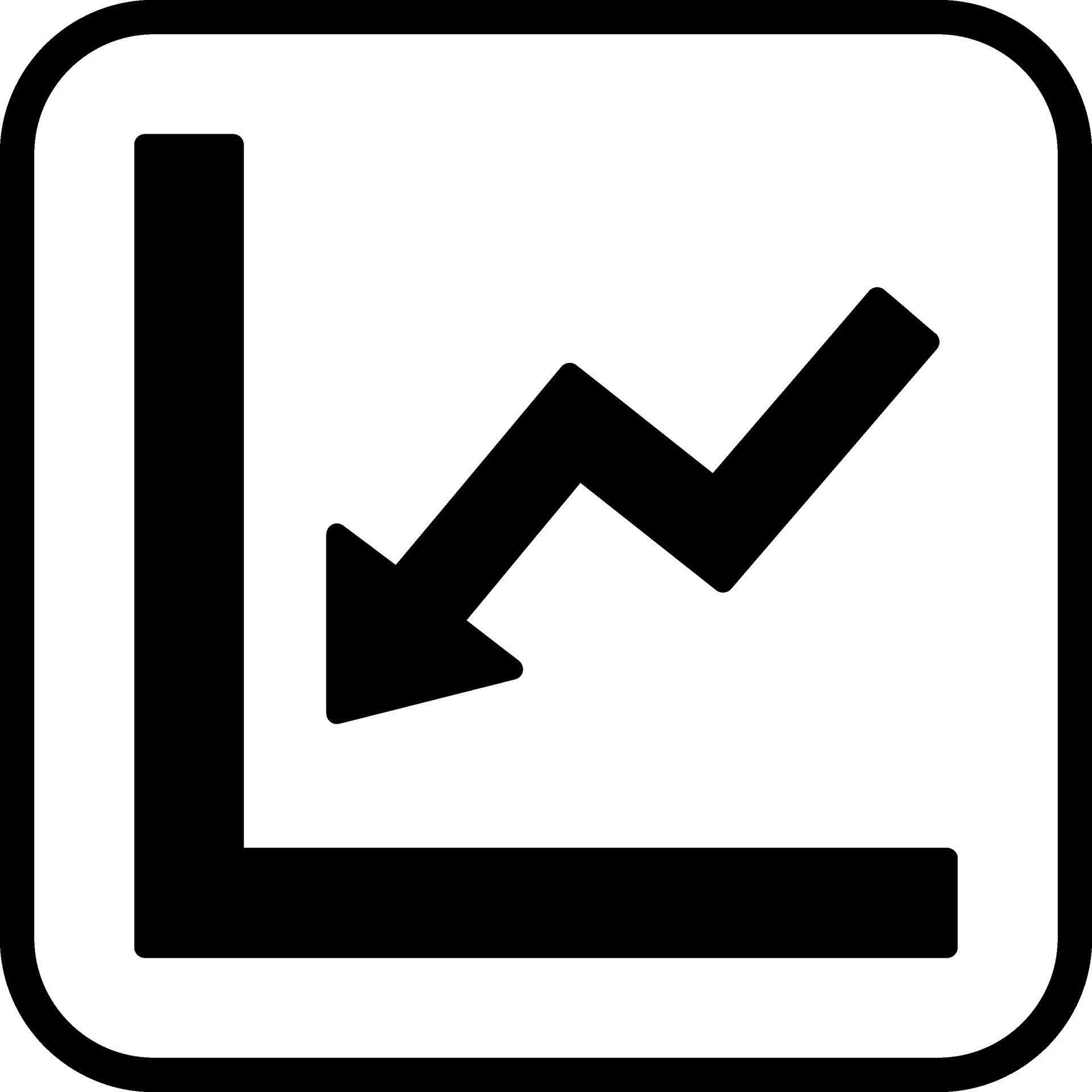 Graph Down Vector Icon 41366207 Vector Art at Vecteezy