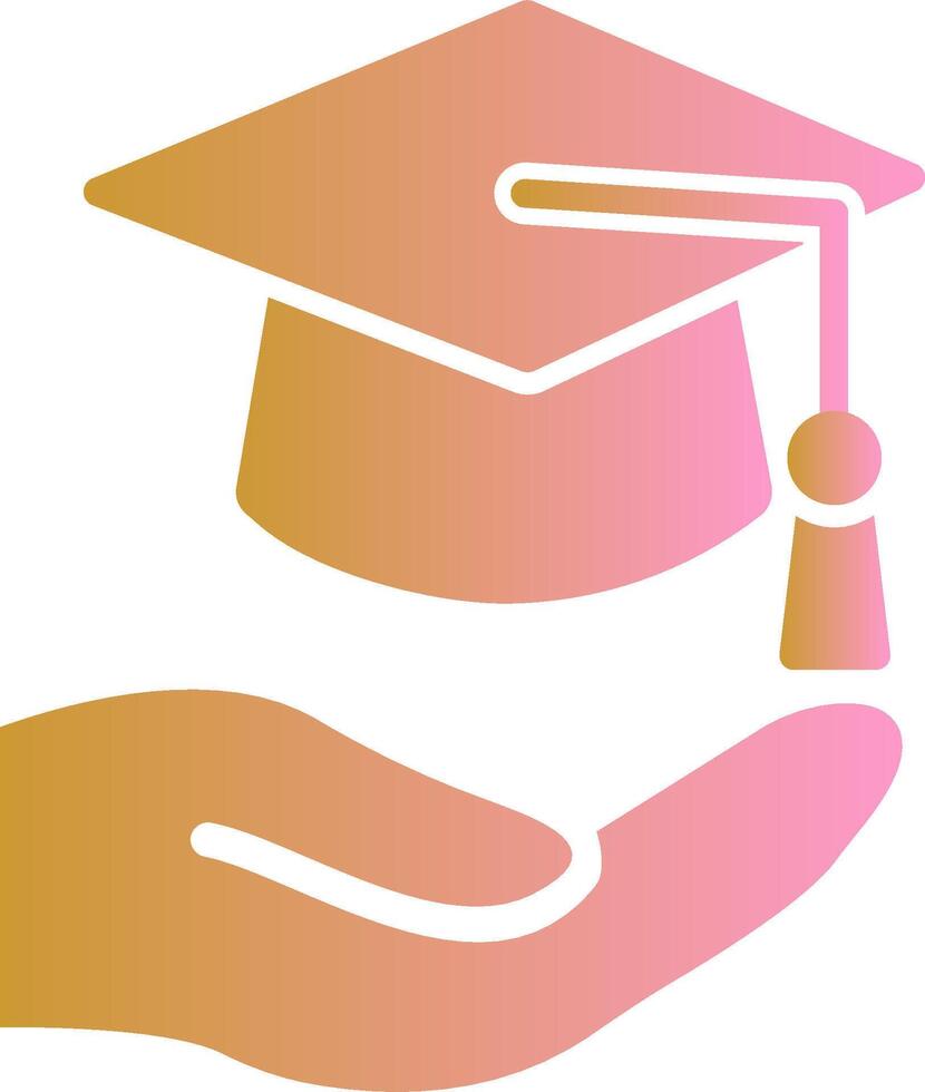 icono de vector de sombrero de graduación