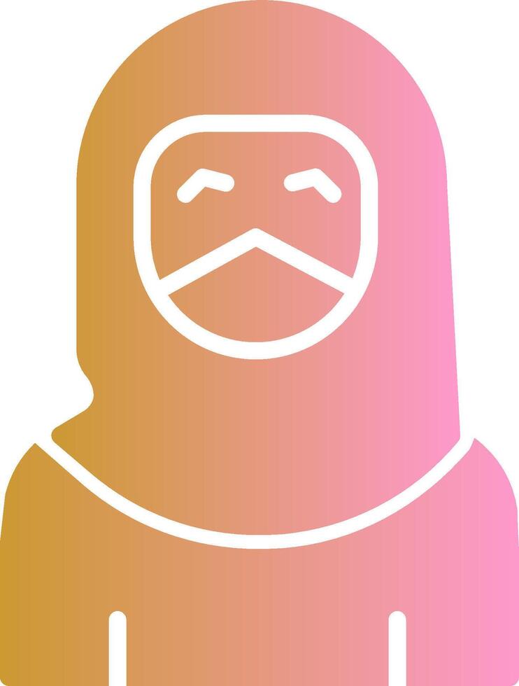 mujer con icono de vector de niqab