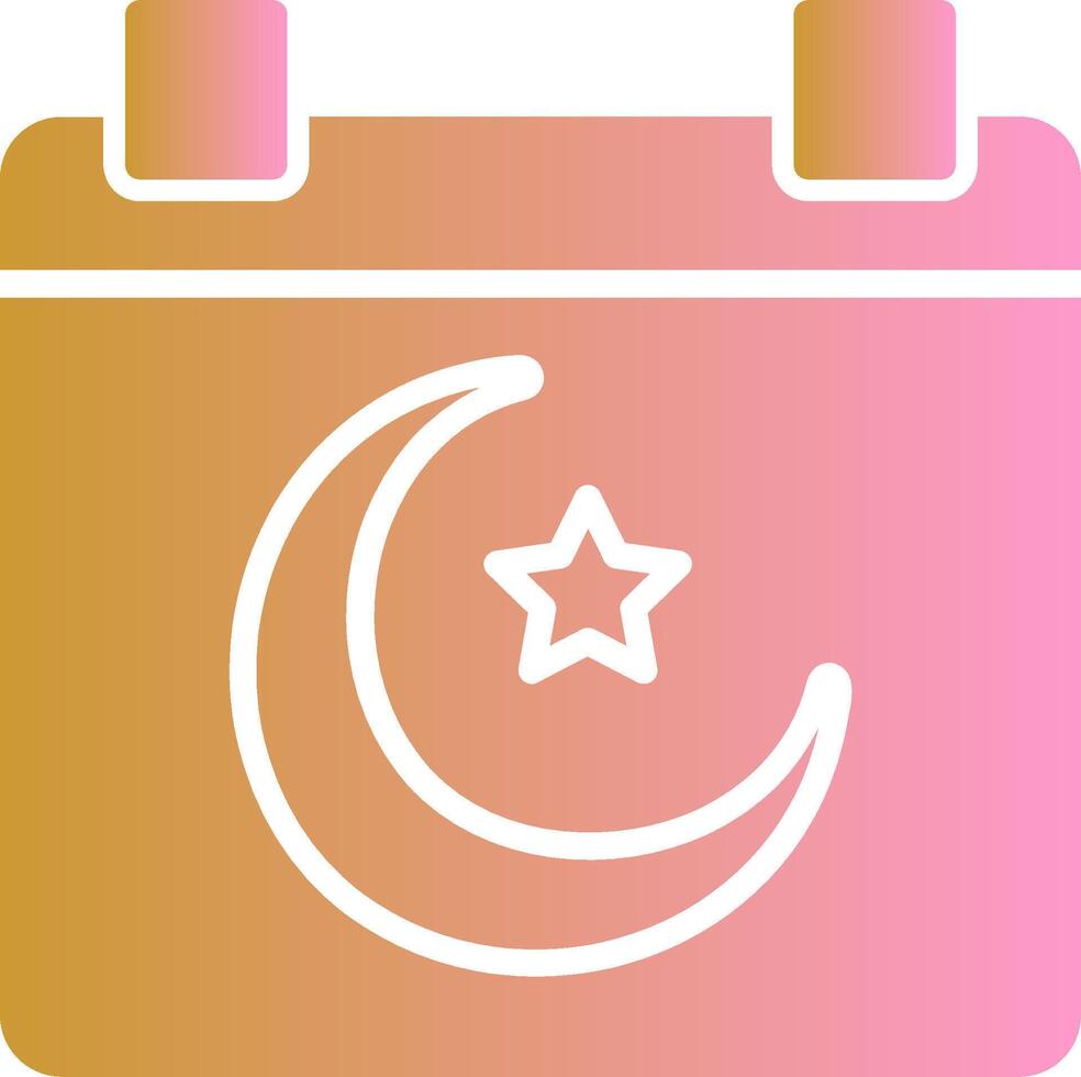 Islamic Calendar Vector Icon