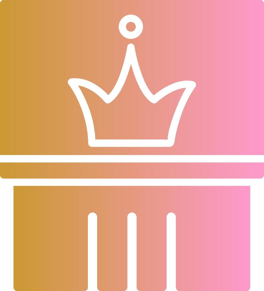 icono de vector de exhibición de corona