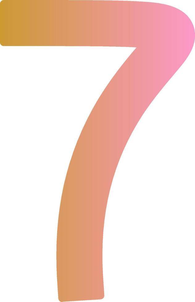 Number Seven Vector Icon