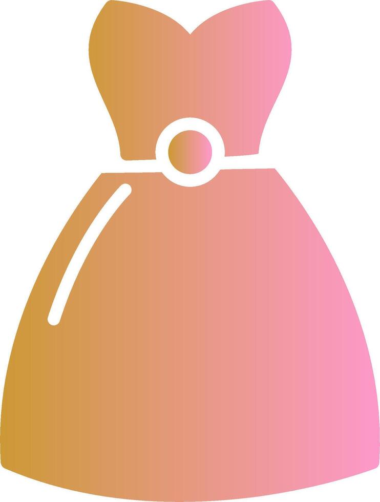 Cocktail Dress Vector Icon