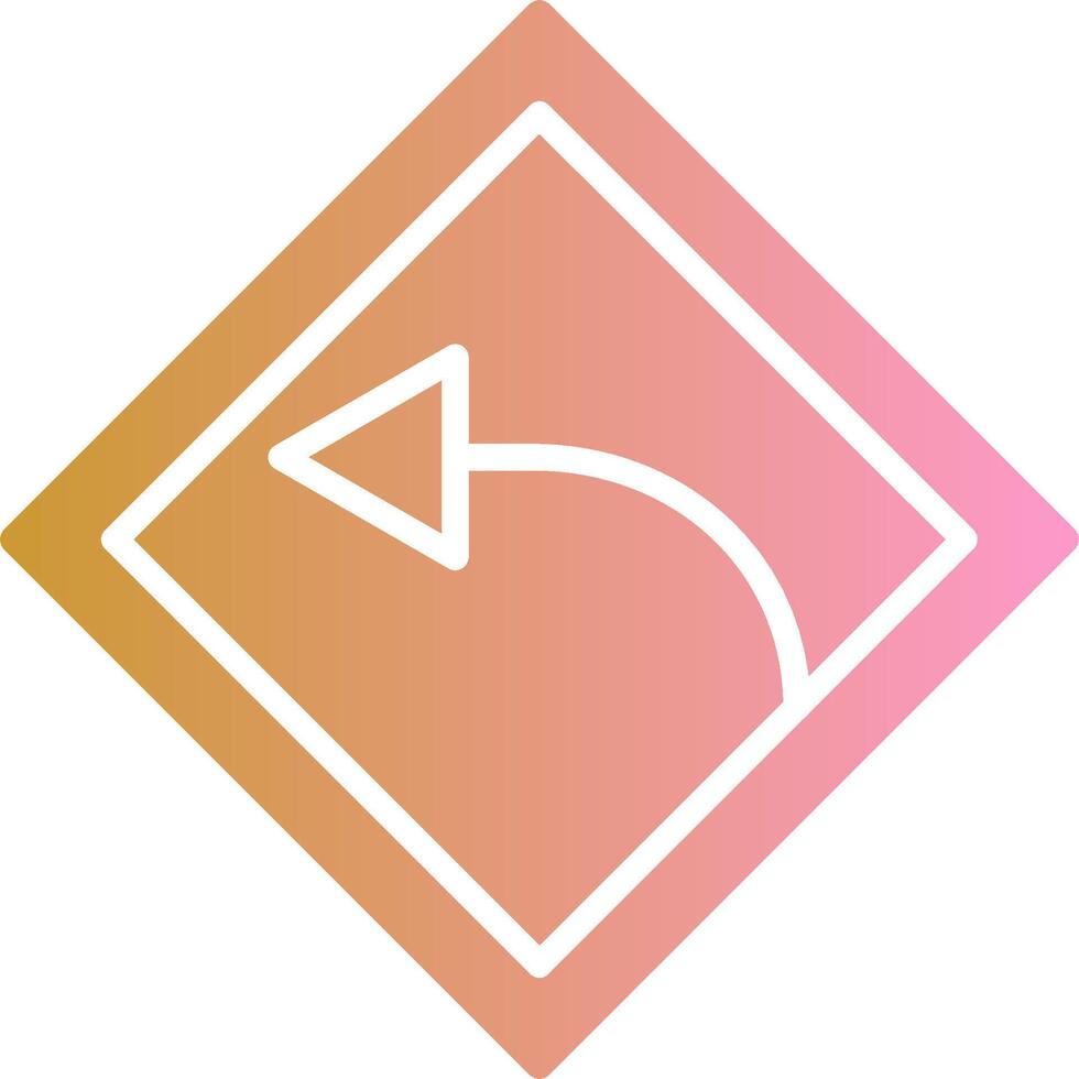Left Turn Vector Icon
