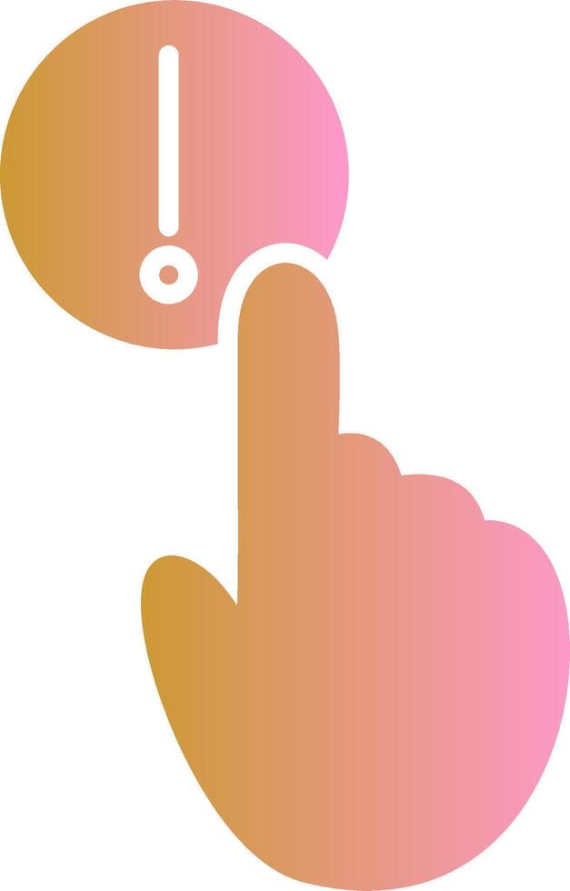 Danger of Hand Press Vector Icon