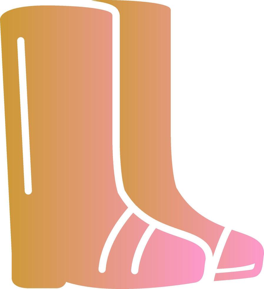 icono de vector de botas de jardinería