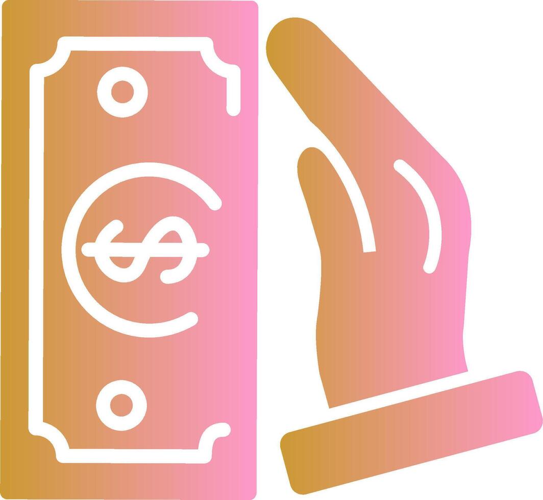 Cash Receiving Vector Icon