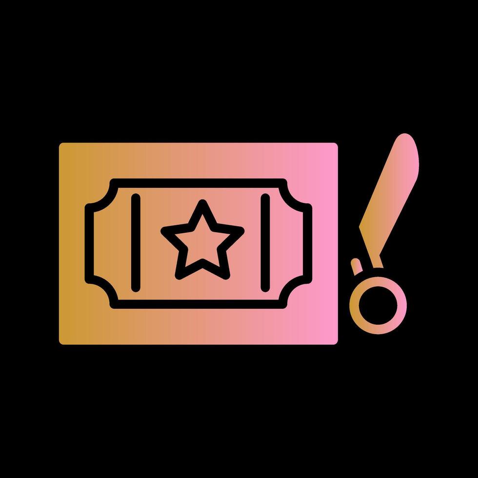 Scissor Ticket Vector Icon