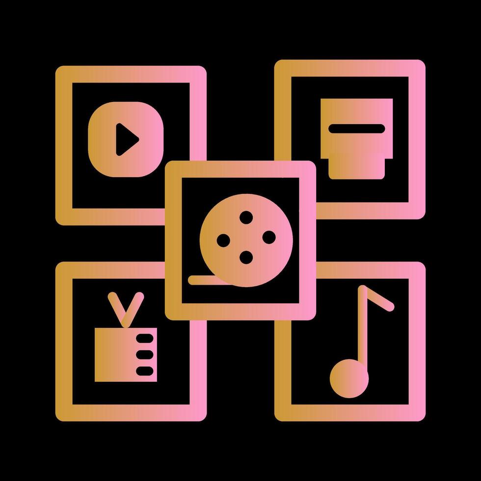 Multimedia Vector Icon