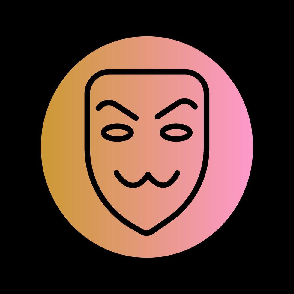 icono de vector de máscara de hacker