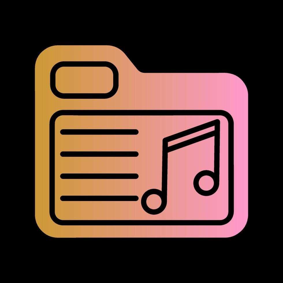 música carpeta vector icono