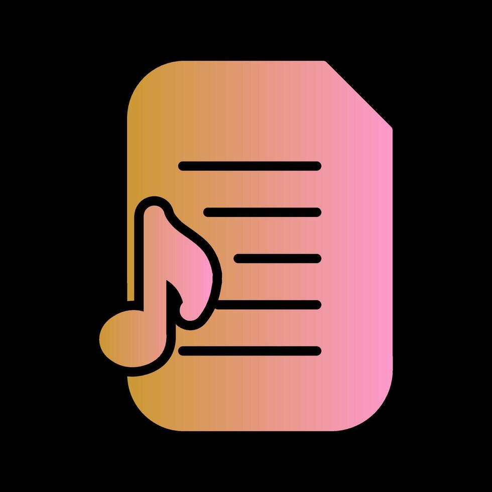 Audio Document Vector Icon